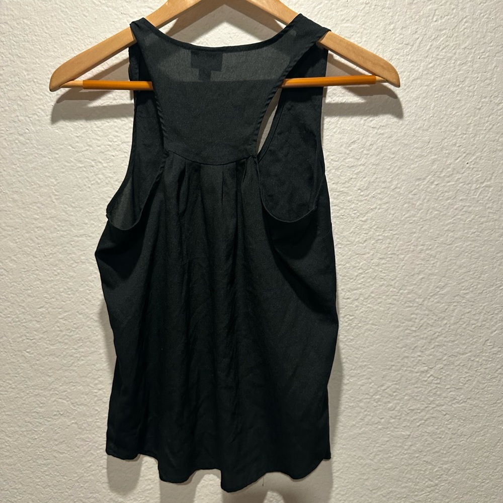 Mossimo Black Ruffle Trim Racerback Tank Top - XS - Picture 3 of 8